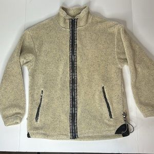 VTG TSUNAMI INDIGENOUS Collection Fleece Jacket Full Zip Made in Canada Womens M